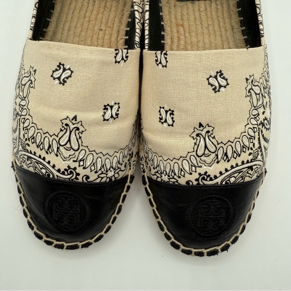 Tory Burch Black and Cream Espadrilles - Picture 12 of 16